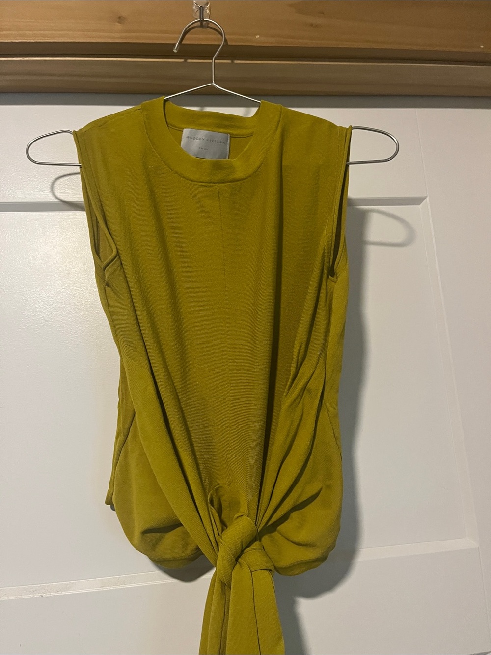 Modern Citizen Olive Tie-Front Sleeveless Tank